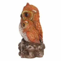 10" Resin Solar Owl With Owlets Statue Brown - Exhart -Cheap Garden Decor Store unnamed file 731