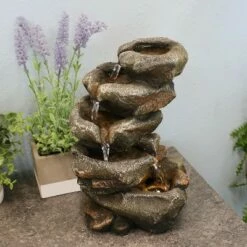 Sunnydaze Decor Sunnydaze Indoor Office Entryway Tabletop Serene Rocky Falls Water Fountain Feature with LED Light - 10" -Cheap Garden Decor Store unnamed file 7319
