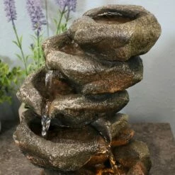 Sunnydaze Decor Sunnydaze Indoor Office Entryway Tabletop Serene Rocky Falls Water Fountain Feature with LED Light - 10" -Cheap Garden Decor Store unnamed file 7322