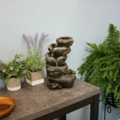 Sunnydaze Decor Sunnydaze Indoor Office Entryway Tabletop Serene Rocky Falls Water Fountain Feature with LED Light - 10" -Cheap Garden Decor Store unnamed file 7324