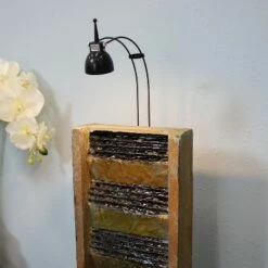 Sunnydaze Decor Sunnydaze Indoor Home Office Tranquility Slate Tabletop Waterfall Water Fountain with LED Light - 24" -Cheap Garden Decor Store unnamed file 7342