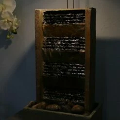 Sunnydaze Decor Sunnydaze Indoor Home Office Tranquility Slate Tabletop Waterfall Water Fountain with LED Light - 24" -Cheap Garden Decor Store unnamed file 7343