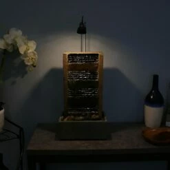 Sunnydaze Decor Sunnydaze Indoor Home Office Tranquility Slate Tabletop Waterfall Water Fountain with LED Light - 24" -Cheap Garden Decor Store unnamed file 7346