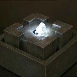 Sunnydaze Decor Sunnydaze Indoor Home Office Decorative Square Dynasty Bubbling Tabletop Water Fountain Feature - 7"