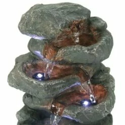 Sunnydaze Decor Sunnydaze Indoor Home Decorative Relaxing Stacked Rocks Tabletop Water Fountain with LED Lights - 10" -Cheap Garden Decor Store unnamed file 7364