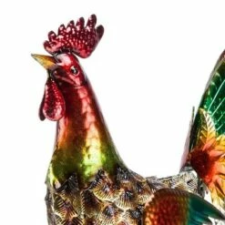 16" x 14" Outdoor Iron Rooster Standing Yard Statue Brown - Alpine Corporation -Cheap Garden Decor Store unnamed file 737