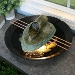 Sunnydaze Decor Sunnydaze Indoor Home Office Soothing Balance Slate Tabletop Water Fountain Feature with LED Light - 7" -Cheap Garden Decor Store unnamed file 7381