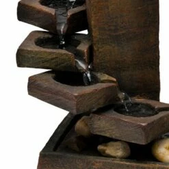 Alpine Corporation 11" Resin Tiered Stone Eternity Tabletop Fountain Brown -Cheap Garden Decor Store unnamed file 7465
