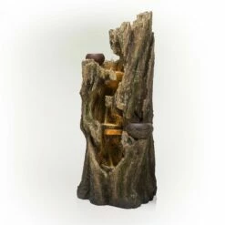 Alpine Corporation Alpine 52" Cascading Willow Tree Fountain with LED Lights Warm White/Gray -Cheap Garden Decor Store unnamed file 7469