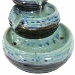 Sunnydaze Decor Sunnydaze Indoor Home Decorative Glazed Ceramic 3-Tiered Modern Textured Bowls Tabletop Water Fountain - 7" -Cheap Garden Decor Store unnamed file 7475