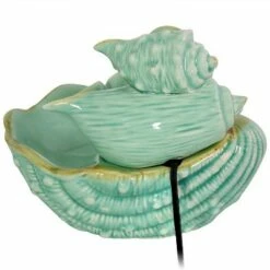 Sunnydaze Decor Sunnydaze Indoor Home Decorative Stacked Tiered Seashells Tabletop Water Fountain Feature - 7" - Green -Cheap Garden Decor Store unnamed file 7503