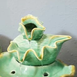 Sunnydaze Decor Sunnydaze Indoor Home Decorative Stacked Tiered Seashells Tabletop Water Fountain Feature - 7" - Green -Cheap Garden Decor Store unnamed file 7505