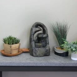 Sunnydaze Decor Sunnydaze Indoor Home Office Decorative Resin Cavernous Rock Tiers Tabletop Water Fountain Feature - 12" -Cheap Garden Decor Store unnamed file 7539