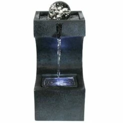 Sunnydaze Decor Sunnydaze Indoor Home Decorative Soothing Matrix Tabletop Water Fountain with LED Light - 12" - Black -Cheap Garden Decor Store unnamed file 7553