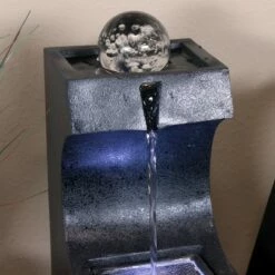 Sunnydaze Decor Sunnydaze Indoor Home Decorative Soothing Matrix Tabletop Water Fountain with LED Light - 12" - Black -Cheap Garden Decor Store unnamed file 7555