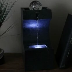 Sunnydaze Decor Sunnydaze Indoor Home Decorative Soothing Matrix Tabletop Water Fountain with LED Light - 12" - Black -Cheap Garden Decor Store unnamed file 7556