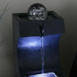 Sunnydaze Decor Sunnydaze Indoor Home Decorative Soothing Matrix Tabletop Water Fountain with LED Light - 12" - Black -Cheap Garden Decor Store unnamed file 7557