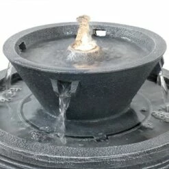Sunnydaze Decor Sunnydaze 20"H Electric Resin 2-Tier Round Bird Bath Outdoor Water Fountain with LED Lights -Cheap Garden Decor Store unnamed file 7647