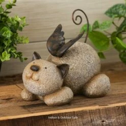 Evergreen 9'' Memorial Cat Statue -Cheap Garden Decor Store unnamed file 770