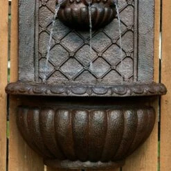 Sunnydaze Decor Sunnydaze 28"H Solar-Powered Polystone Venetian Outdoor Wall-Mount Water Fountain, Iron Finish -Cheap Garden Decor Store unnamed file 7738