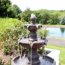 Sunnydaze Decor Sunnydaze 49"H Electric Fiberglass and Resin 4-Tier Mediterranean Outdoor Water Fountain -Cheap Garden Decor Store unnamed file 7744