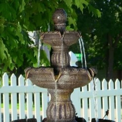 Sunnydaze Decor Sunnydaze 49"H Electric Fiberglass and Resin 4-Tier Mediterranean Outdoor Water Fountain -Cheap Garden Decor Store unnamed file 7747