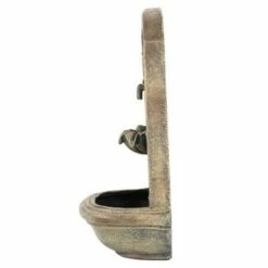 Sunnydaze Decor Sunnydaze 27"H Solar-Powered with Battery Pack Polystone Seaside Outdoor Wall-Mount Water Fountain, Florentine Stone Finish -Cheap Garden Decor Store unnamed file 7842