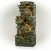 Alpine Corporation Alpine 51" Rock Cascading Fountain with LED Lights Gray -Cheap Garden Decor Store unnamed file 7856