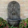 Sunnydaze Decor Sunnydaze 27"H Solar-Powered with Battery Pack Polystone Florence Outdoor Wall-Mount Water Fountain, Florentine Stone Finish -Cheap Garden Decor Store unnamed file 7887