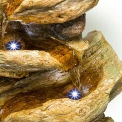 4 Tier Tree Trunk Log Fountain Brown/Gray - Alpine Corporation -Cheap Garden Decor Store unnamed file 7987