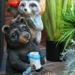 Alpine Corporation 15" Polyresin Solar Nature Pals Statue with Butterflies and LED Lights -Cheap Garden Decor Store unnamed file 800