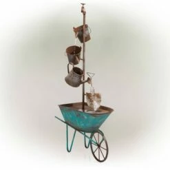 Rustic Wheelbarrow & Watering Can Multi Tier Metal Fountain - Alpine Corporation -Cheap Garden Decor Store unnamed file 8069