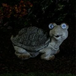 Alpine Corporation 10" Magnesium Oxide Solar Turtle Statue Gray -Cheap Garden Decor Store unnamed file 809