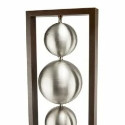 Alpine Corporation 55" Metal Modern Column Fountain with Stainless Steel Orbs Silver/Brown -Cheap Garden Decor Store unnamed file 8091