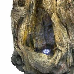 Alpine Corporation 52" Resin Waterfall Tree Trunk Fountain with LED Lights Taupe -Cheap Garden Decor Store unnamed file 8096