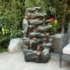 Alpine Corporation 50" Resin Tiered Rock Waterfall Fountain Gray -Cheap Garden Decor Store unnamed file 8098
