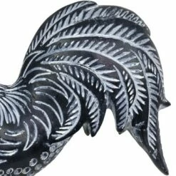 12.2" Resin Striped Rooster Statue Black and White - Exhart 19 12.2" Resin Striped Rooster Statue Black and White - Exhart -Cheap Garden Decor Store unnamed file 814