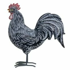 12.2" Resin Striped Rooster Statue Black and White - Exhart 20 12.2" Resin Striped Rooster Statue Black and White - Exhart -Cheap Garden Decor Store unnamed file 815