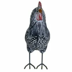 12.2" Resin Striped Rooster Statue Black and White - Exhart 22 12.2" Resin Striped Rooster Statue Black and White - Exhart -Cheap Garden Decor Store unnamed file 817