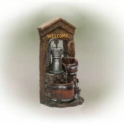 24" Glossy 3 Tier Welcome Barrel Fountain With Water Pump - Alpine Corporation -Cheap Garden Decor Store unnamed file 8173