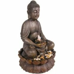 Alpine Corporation 33" Buddha Fountain With LED Lights - Light Brown -Cheap Garden Decor Store unnamed file 8193