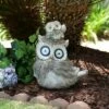 Alpine Corporation 15" Solar Owls LED Light Magnesium Oxide Statue Brown -Cheap Garden Decor Store unnamed file 825