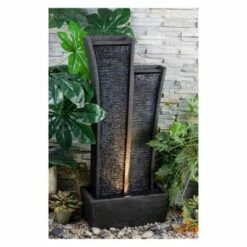 Ore International 18" H Resin Outdoor Fountain Dark Heather Gray