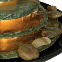 John Timberland Zen Indoor Tabletop Water Fountain with Light 10" High 4 Tiered Feng Shui Ball for Table Desk Office Home Bedroom -Cheap Garden Decor Store unnamed file 8285