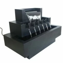 HI-LINE GIFT LTD 22.5" Multi Level Rectangular Zinc Metal Water Fountain with 6 Chambers Black - Hi-Line Gift -Cheap Garden Decor Store unnamed file 8293
