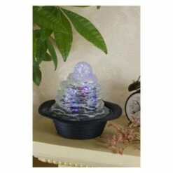 7.75" H Resin Outdoor Fountain - Black - Ore International