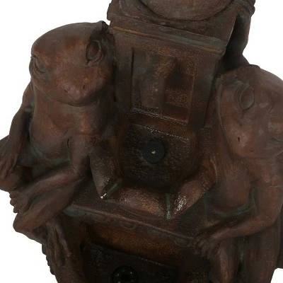 37.25" Los Sapos Faux Stone Fountain - Christopher Knight Home 5 37.25" Los Sapos Faux Stone Fountain - Christopher Knight Home - Image 3