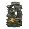 HI-LINE GIFT LTD 14" Multi Level Cascading Stone Sculptural Tabletop Water Fountain Gray Stone - Hi-Line Gift -Cheap Garden Decor Store unnamed file 8334
