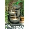 24.25" Outdoor Rocca Fountain with Water Pump and LED Light - Alfresco Home LLC
