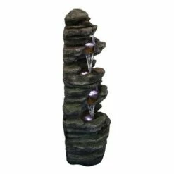 Watnature 40" 6-Tier Rock Water Fountain with LED Lights Gray -Cheap Garden Decor Store unnamed file 8384